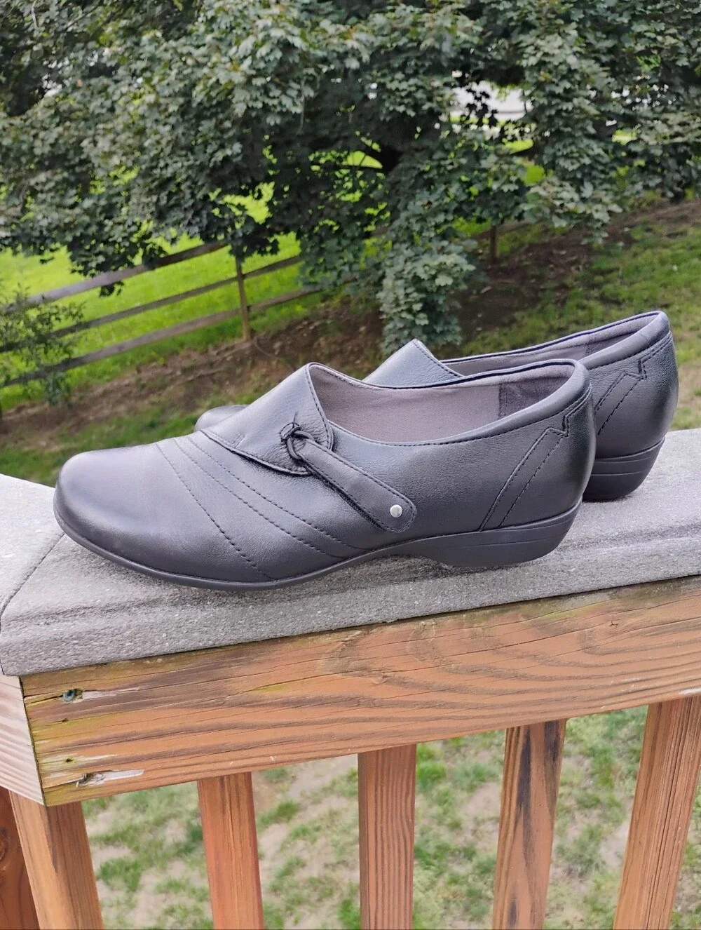 Dansko Franny Black Leather Woman's Comfort Shoe Loafers - EU 41 / US 10.5-11